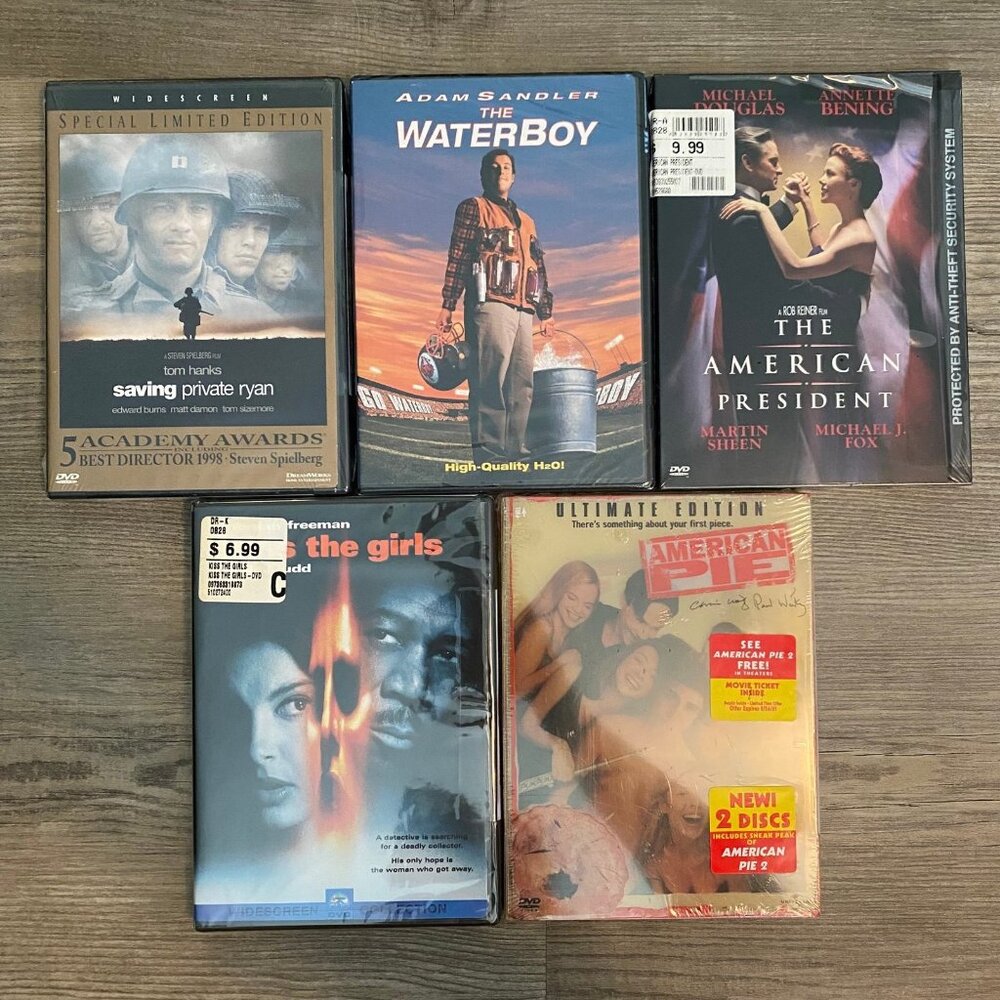 DVD Lot of 5 Movies Saving Private Ryan, Waterboy, Kiss the Girls, American Pres